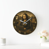Content Creator Funny Mona Lisa YouTuber Gift Große Wanduhr (Zuhause)