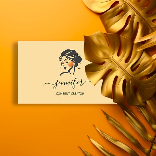 Content Creator für Social Media Manager - QR gelb Visitenkarte