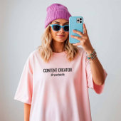 Content Creator + Ihr Name für Social Media T-Shirt