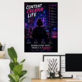 Content Creator Life Poster (Heimbüro)