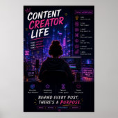 Content Creator Life Poster (Vorne)