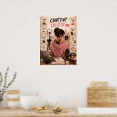 Content Creator Life Poster | Creator Raum Wandkun (Küche)