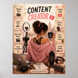 Content Creator Life Poster Creator Raum Wandkun