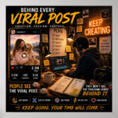 Content Creator Motivationsposter | Bearbeitbares Poster (Vorne)