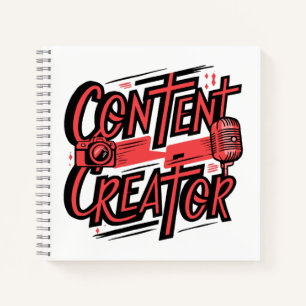 Content Creator - Motivierend Design für Schöpfer Notizblock