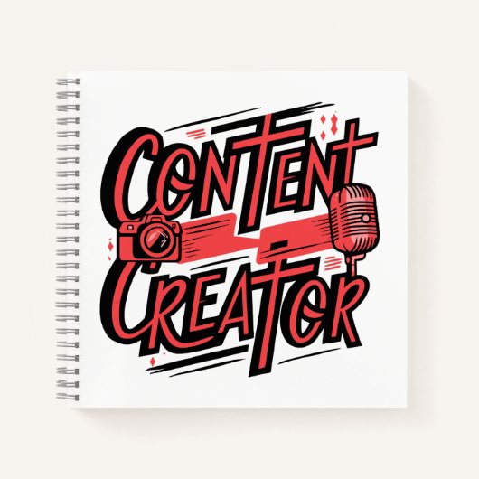 Content Creator - Motivierend Design für Schöpfer Notizblock (Vorderseite)