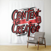 Content Creator - Motivierend Design für Schöpfer Wandteppich (Beispiel)