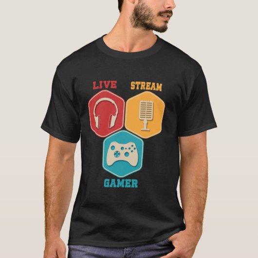 Content Creator Online Game Video Game Live Stream T-Shirt (Vorderseite)