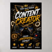 Content Creator Poster | YouTube Studio Wandkunst (Vorne)