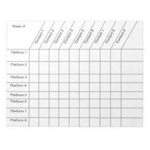 Content Creator Social Media Tracker Notizblock
