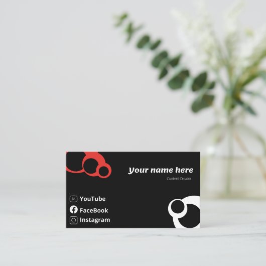 Content Creator Visitenkarte (Stehend Vorderseite)