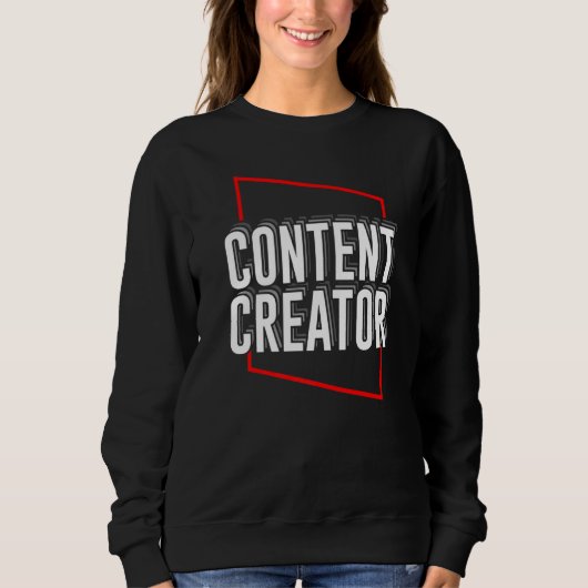 Content Creator Vlogger Blogger Influencer Podcast Sweatshirt (Vorderseite)