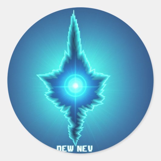 Content Crown: Illuminiert eure schöne Zukunft!" Runder Aufkleber (Vorderseite)