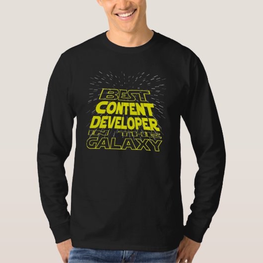 Content Developer Cool Galaxy Job T-Shirt (Vorderseite)