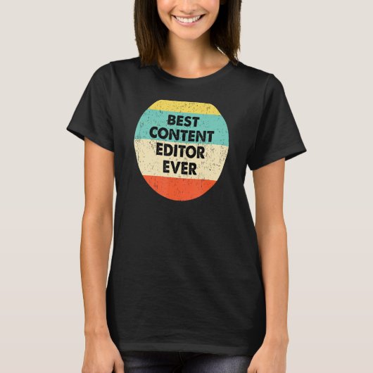 Content Editor Bester Content Editor T-Shirt (Vorderseite)