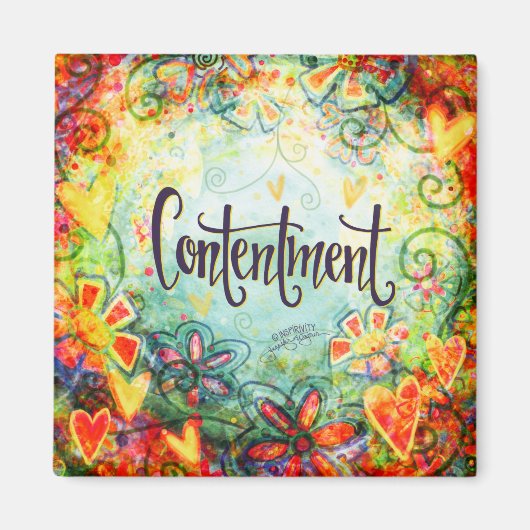 Content Floral Inspirivity ONE WORD Trendy Magnet (Vorne)