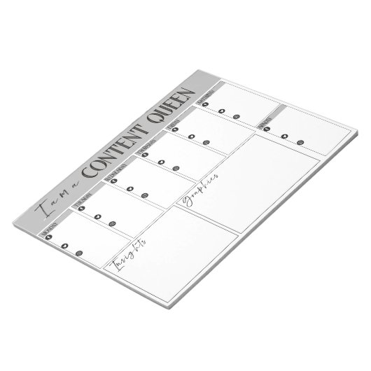 Content Queen Weekly Planer Notizblock (angewinkelt)