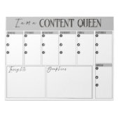 Content Queen Weekly Planer Notizblock (Vorderseite)