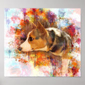 Contented Welsh Corgi Poster (Vorne)