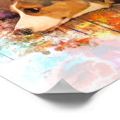 Contented Welsh Corgi Poster (Ecke)