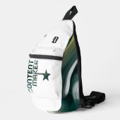 CONTENTMAKER Sling Bag Trend Abstrakt grün (Rechte Ecke)