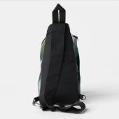 CONTENTMAKER Sling Bag Trend Abstrakt grün (Rückseite)