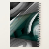 CONTENTMAKER Spiral Notebook Trend Abstrakt grün Notizblock (Rückseite)