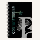 CONTENTMAKER Spiral Notebook Trend Abstrakt grün Notizblock (Vorderseite)