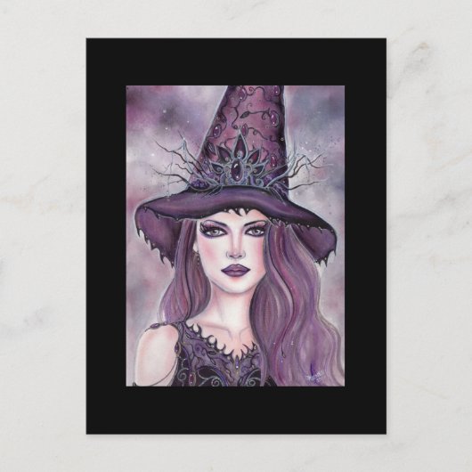 Contessa Halloween Hexenfantasie von Renee Lavoie Postkarte (Vorderseite)