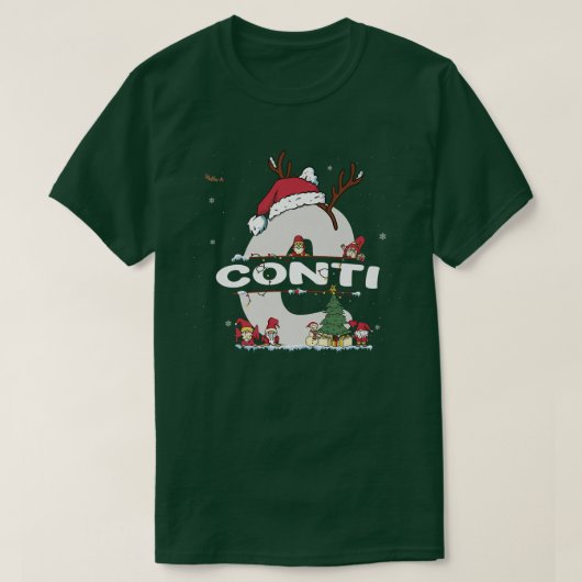 Conti Christmas w Conti Name for funny Xmas T-Shirt (Design vorne)
