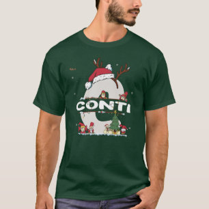 Conti Christmas w Conti Name for funny Xmas T-Shirt