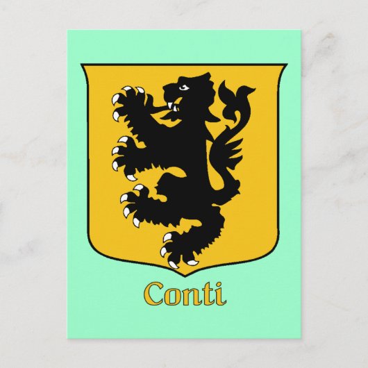 Conti Family Shield Postkarte (Vorderseite)