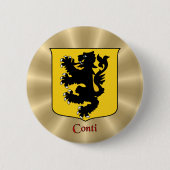 Conti Historischer Schild über Golden Sunburst Button (Vorderseite)