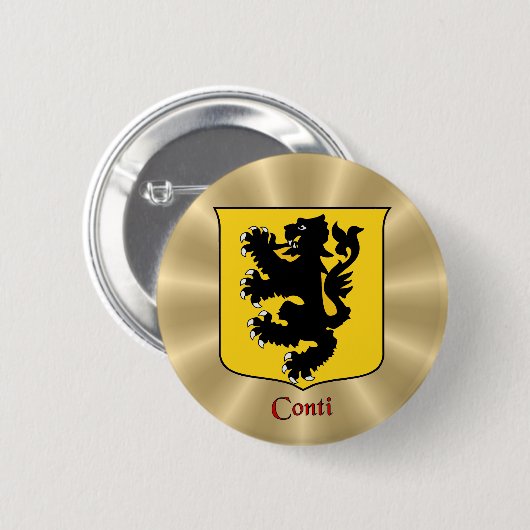Conti Historischer Schild über Golden Sunburst Button (Vorne & Hinten)