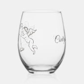 Contigo, todo es mejor weinglas ohne stiel (Links)
