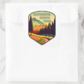 Continental Divide Trail Farben Quadratischer Aufkleber (Tasche)