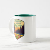 Continental Divide Trail Farben Zweifarbige Tasse (Vorderseite Links)