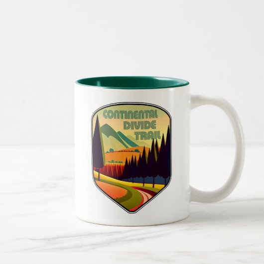 Continental Divide Trail Farben Zweifarbige Tasse (Rechts)