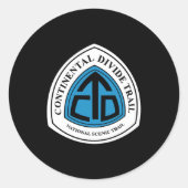 Continental Divide Trail Sign Usa  Runder Aufkleber (Vorderseite)