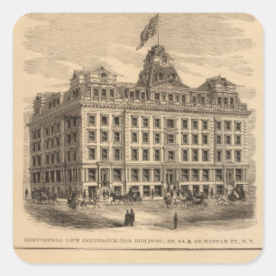 Continental Life Insurance Company Quadratischer Aufkleber