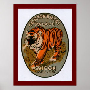 Continental Palace Hotel Saigon (braun) Poster