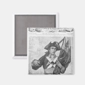 Continental Soldier mit einer Moschusenflagge Magnet (Vorderseite/Rückseite)