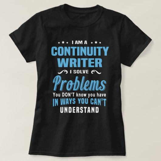Continuity Writer T-Shirt (Design vorne)