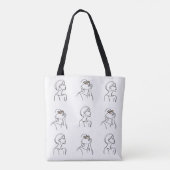 Continuous Line Fashion Woman Seamless Pattern - E Tasche (Rückseite)