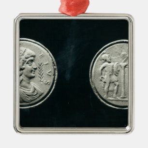 Contorniate, das Apuleius darstellt und Ornament Aus Metall