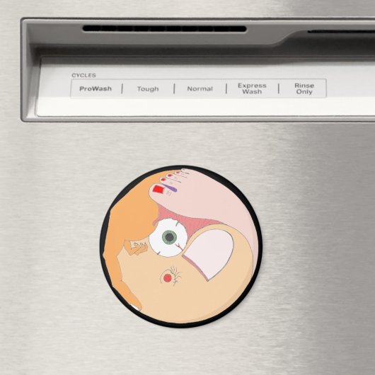 "Contortion" Mandala Magnet (In Situ (Geschirrspüler))