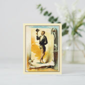 Contortionist in Tuxedo und Top Hat Postkarte (Stehend Vorderseite)