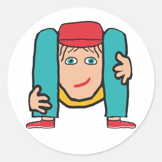 Contortionist Runder Aufkleber (Vorderseite)