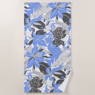 Contour Hawaii Tropical Lily and Protea Floral Strandtuch