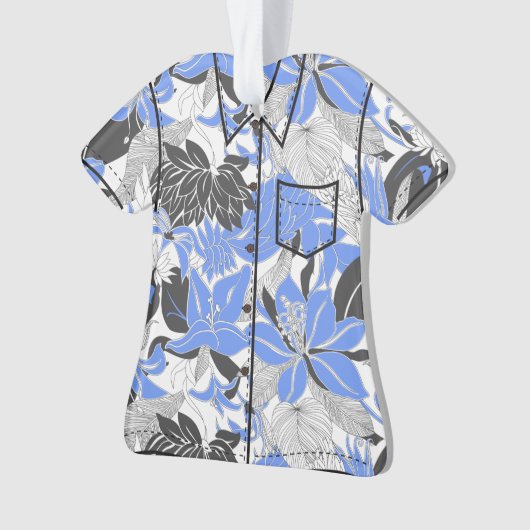 Contour Hawaii Tropical Lily Protea Aloha Shirt Ornament (Vorderseite)